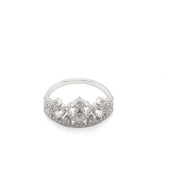 Diamond Crown White Gold Ring (0.26 CTW) - Picture 3 of 6